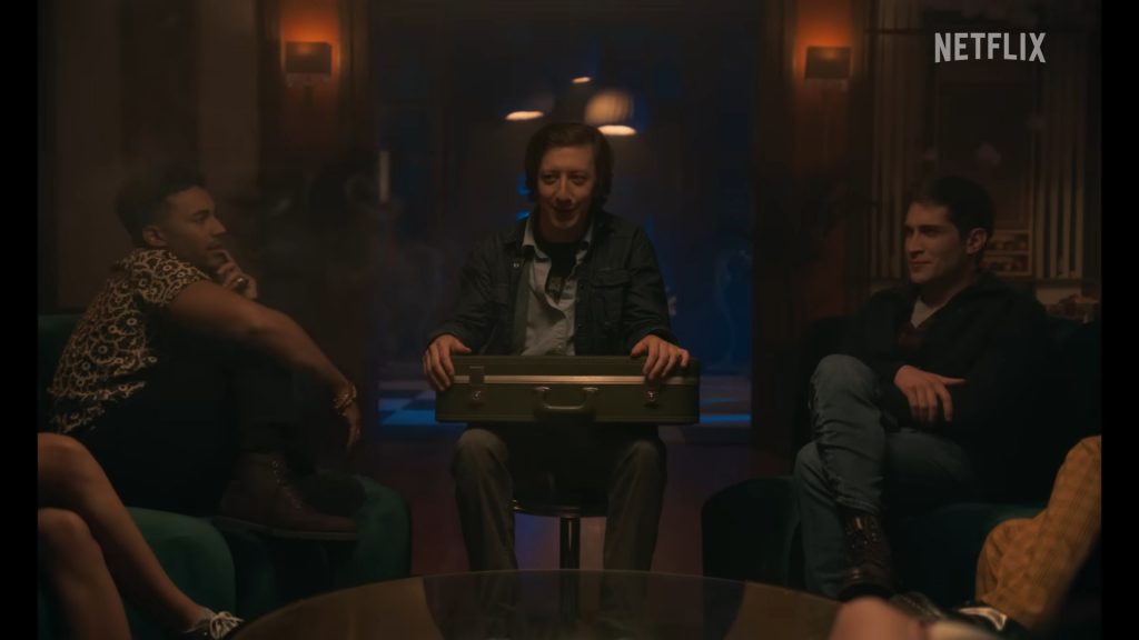 A screenshot from horror comedy It's What's Inside (2024)