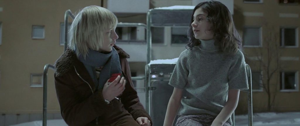 A screenshot from vampire romantic horror movie Let The Right One In (2008)