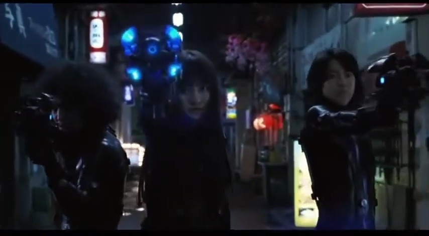 A screenshot from Japanese manga adaptation horror movie Gantz (2010).