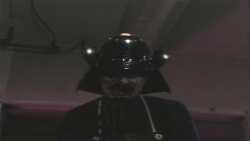 A screenshot from Japanese horror movie Guinea Pig 2: A Flower of Flesh and Blood (1985)