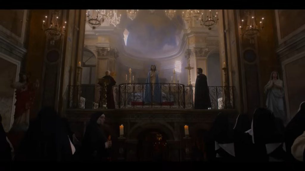 A screenshot from horror movie Immaculate (2024)