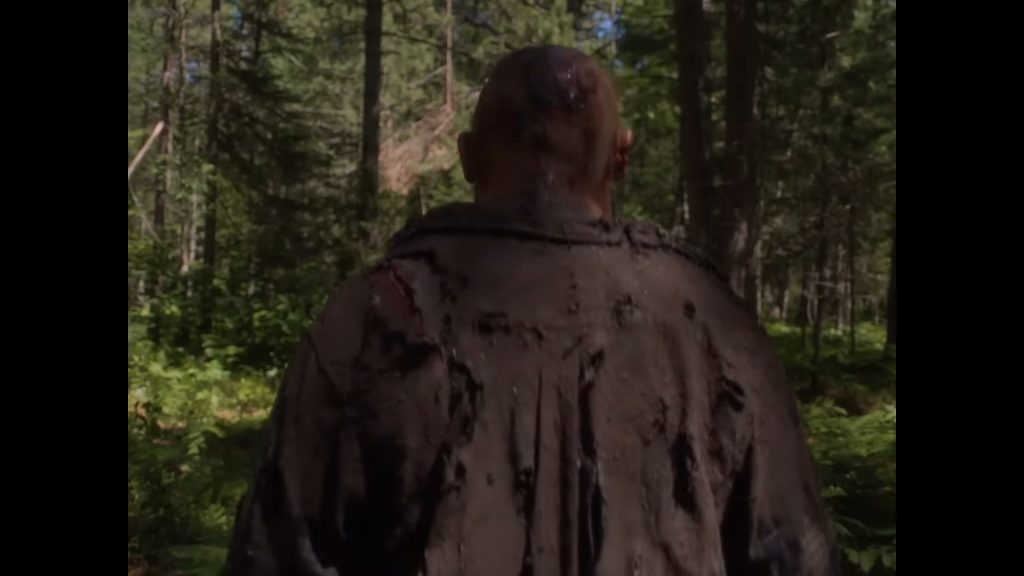 A screenshot from horror movie In A Violent Nature (2024)