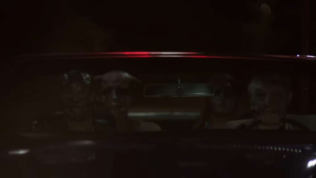 A screenshot from horror movie Infinity Pool (2023)