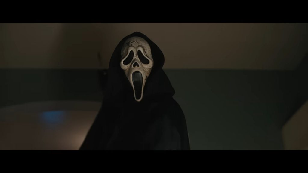 A screenshot from slasher movie Scream VI (2023)