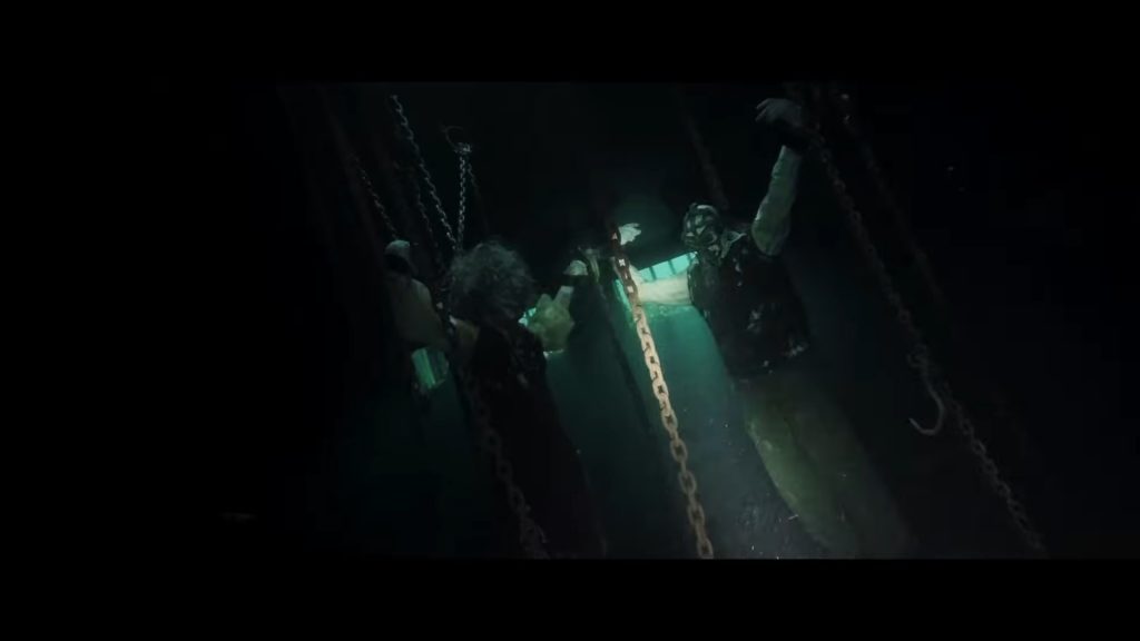 A screenshot from found footage horror movie The Deep House (2021)