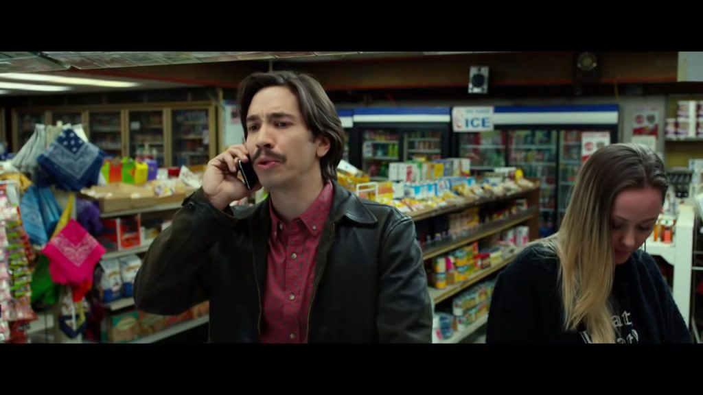 A screenshot from comedy horror movie Tusk (2014)