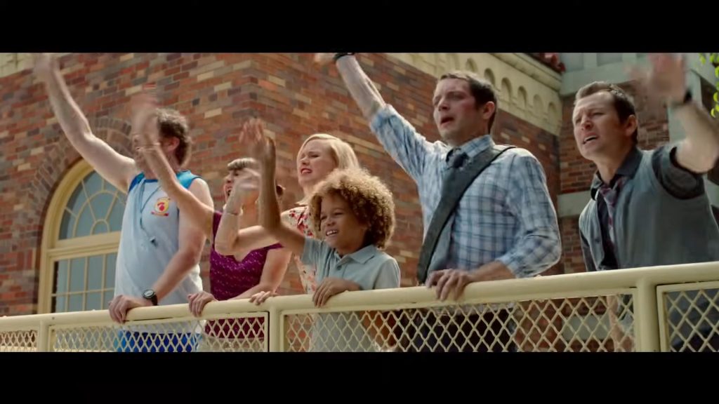 A screenshot from Zombie horror movie Cooties (2015)