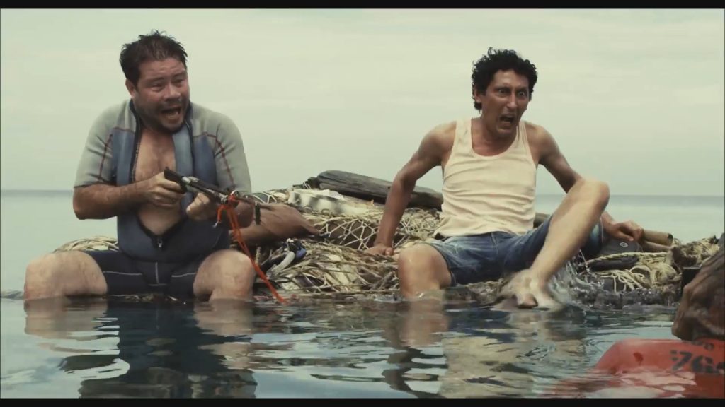 A screenshot from Cuban Zombie horror movie Juan of the Dead (2011)