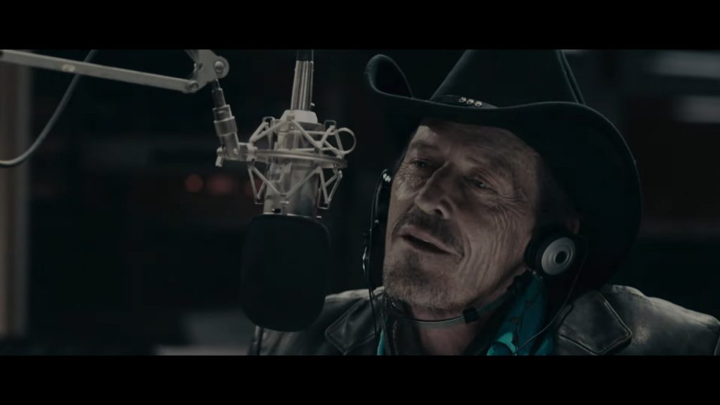 A screenshot from Zombie horror movie Pontypool (2008)