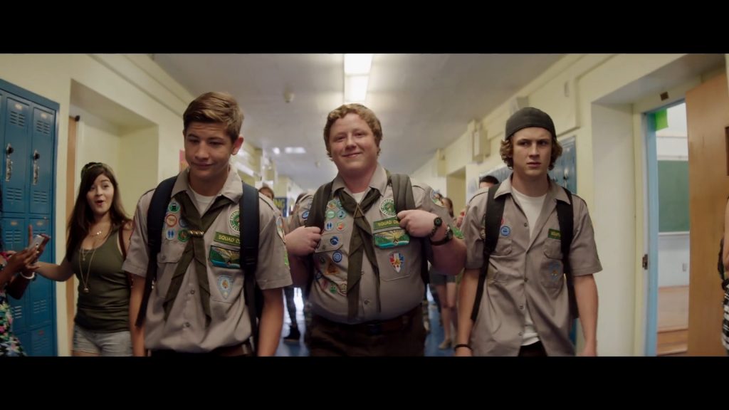A screenshot from Zombie horror movie Scouts Guide to the Zombie Apocalypse (2015)