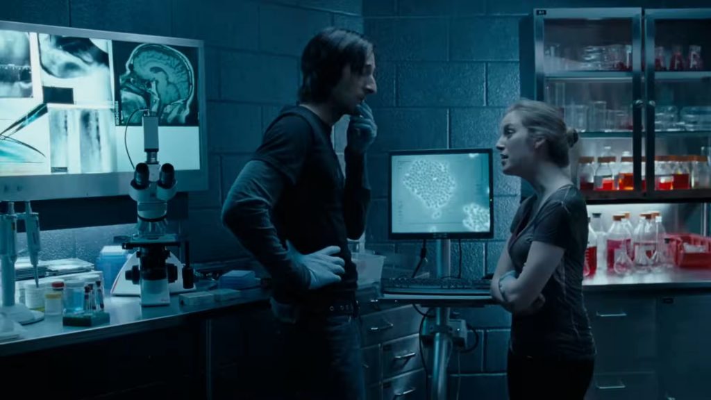 A screenshot from horror movie Splice (2009)