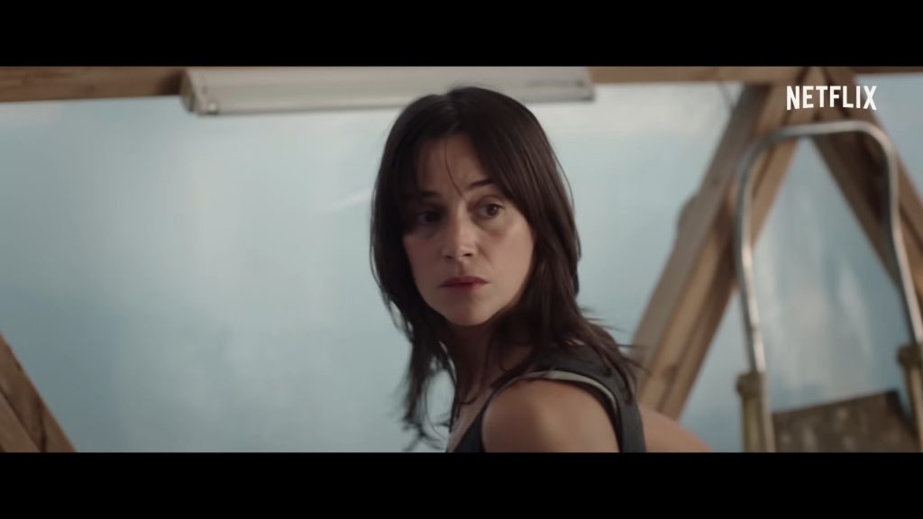 A screenshot from French horror movie The Swarm (2020)