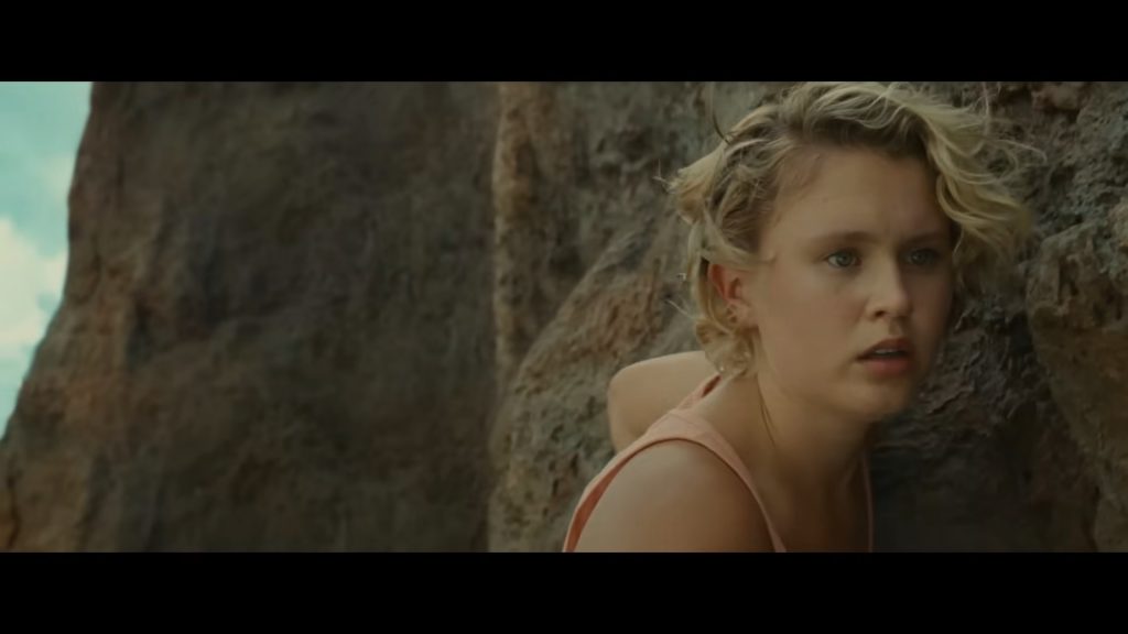 A screenshot from body horror movie Old (2021)