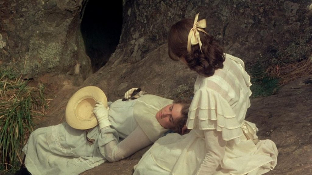 A screenshot from tragedy horror Picnic At Hanging Rock (1975) from Australia