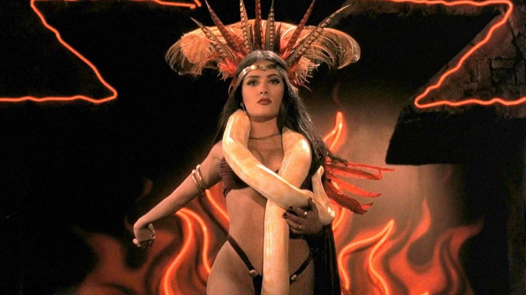 A screenshot from splatter horror movie From Dusk Till Dawn (1996)